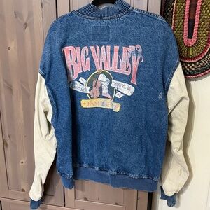 VINTAGE Big Valley Jamboree Western Festival Varsity Denim Jacket